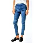 Free People Bella Moto High-Rise Skinny Jeans Light Blue 28 Photo 3