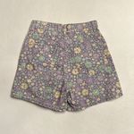 ZARA  Purple Floral Jean Shorts, Denim, Button Front, NWT, Size 2 Photo 5