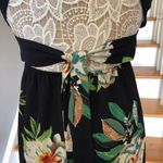 Boutique  Floral Navy open back wrap summer dress size Medium Photo 3