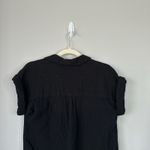 J.Crew V-Neck Shirt-Dress in Soft Gauze Black Size Small Summer 2023 Lightweight Photo 8