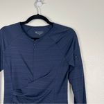 Athleta  1/4 Zip Long Sleeve Pullover Shirt‎ Blue Sz XS Photo 2