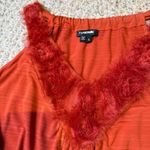 Vintage Y2K My Michelle Orange Fuzzy V Neck Halter Tank Top Cinched Waist Size L Size L Photo 1