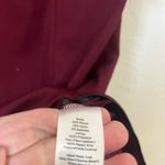 Talbots maroon 2/3 sleeve dress with black faux leather trim size 16P Photo 5