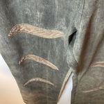 Polvere Italy Gray Green Jeans Velour Embroidered Patches Wide Leg Stretch Size undefined Photo 3