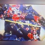 Gracia  black floral maxi dress size M Short Puffy And Elastic Sleeve Pocket Photo 3