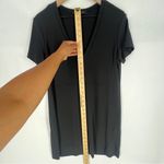 SHAN Classic Black Stretch‎ Jersey Knit Short Sleeve V Photo 7
