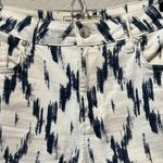 Free People  Indigo Skies Printed Cropped Leg Jeans, Size 27 Photo 2