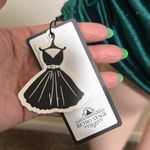 Retro Stage NWT off shoulder velvet shimmer green dress rouche bottom Size XL Photo 8