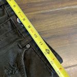 LF Carmar Skirt Olive Green Denim Distressed Mini Skirt Size 28 Edgy Rocker Goth Size M Photo 9