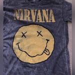 Nirvana Urban Outfitters Nevermind Graphic Tee Blk Acid Wash Blk/Yellow S Photo 1