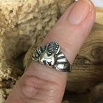 Sterling Silver Elephant Head Toe Ring Midi Ring Pinky Ring Boho Ring Silver Photo 2