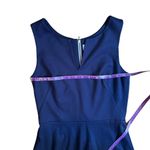 Amanda Uprichard  Navy blue dress Notch Neckline Fit and Flare Size Small Photo 3