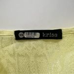 Krisa  Womens Yellow Snake Print Jacquard Wrap Blouse Puff Sleeve XS Photo 4