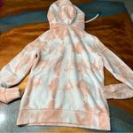 Wanakome  Artemis Tie Dye Pink and White Cowl Neck hoodie Sweatshirt medium Photo 9