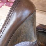 Miu Miu  Brown Leather Wedge Shoes Photo 5