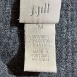 J.Jill Gray Button Front Sweater Jacket Wool Blend Medium Portugal Cozy Photo 2