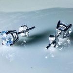 Jacmel Sterling Silver CZ Earrings Signed JCM Stud Photo 4