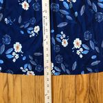 Bloomchic  NWT Women's Blue Floral Short Sleeve Zip Front Blouse Size 18-20 Photo 5