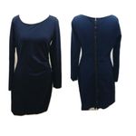 Kenneth Cole Size 12 Dress Body Con Solid Blue Photo 1