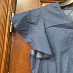 NWT Rare Editions Chambray Blue Ruffle Dress $64 kid sz 16 OR wmn size 0 Photo 4
