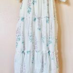 Jessakae White Lavender & Green Floral Smocked Tiered Dress. Size XL Photo 4