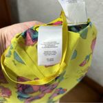 Rachel Rachel Roy Chartreuse Yellow Floral Drop Waist Ruffle Mini Dress Size 8 Photo 4