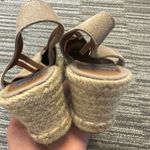 Verbenas Maika Taupe Suede Wedge D’Orsay Espadrille Sandals Boho Preppy Coastal Tan Size 9.5 Photo 3