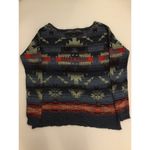 Denim & Supply Ralph Lauren Blue Aztec Scoop Neck Top Sweater Sz M Photo 3