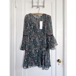 Veronica Beard  • Denver Crew Neck Dress mini floral silk drop waist flowy ruffle Photo 2