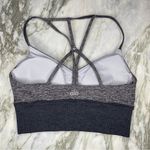 Alo Yoga Womens Longline Strappy Back Triangle Sports Bra Grey Heather XS Photo 1