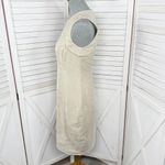 Calvin Klein Faux Suede Sleeveless Knee-Length Sheath Dress Cream Size 4 Photo 2