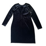 Nine West Cara‎ Santana X  Velvet Long Sleeve Bodycon Black Dress Size Med Formal Photo 1