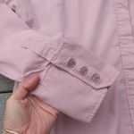 NY & CO Stretch Light Pink Button Down Shirt Women's Pink Button Down Shirt Size L Photo 7