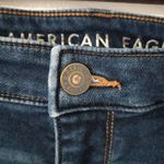 American Eagle  18 Long 36x30 Distressed High Rise Dark Wash Raw Hem Jeans Photo 9