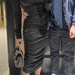 Bronx and Banco Amara Midi Dress Black Womens 8 Large Photo 1