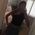 Brandy Melville  Black one shoulder tank top Photo 2