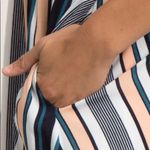 Peach Love California Peach Love Striped Off the Shoulder Dress Small Photo 6