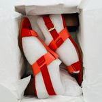 Anthropologie  Pyramidis Coral Color Block Heel Leather Sandal Euro 40 US 9 NEW Photo 6