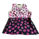 Proenza Schouler 100% Silk Sleeveless Blouse Floral Print Top Shirt Size 10 Photo 0