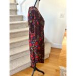Blank London Anthropologie Burgundy Floral Button Front Shirt Dress Red Size undefined Photo 2