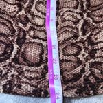 Liz Claiborne Snake Print Blouse Womens Medium Brown V Neck Business Chic Photo 6