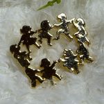 Vintage CTPM Whimsical Gold tone Children pin Photo 0