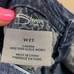 Silver Jeans  Twisted Capri Thick Stitched Embroidered Back Pockets Jeans Photo 4