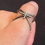 Sterling Silver Double cross ring 925 stamped Photo 8