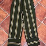 Neiman Marcus NWT AOTC Green Striped Wide-leg High-waisted Womens Trousers Size Large Photo 0