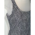 NWT Nicole Miller Women Scoop Neck Swimsuit Black White Palm Large One Piece Photo 1