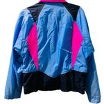 Nike  Vintage 90's Blue Pink Windbreaker Jacket Size Small Women's Neon Lined Photo 5