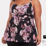 Torrid NWT Plus Size Black Floral Challis Corset Cami Size 4X Photo 0