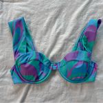 We Wore What  claudia bikini top marble retro ocean blue multicolored Photo 2