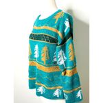 Green Pine Tree Holiday Sweater Winter Knit Pullover Casual Festive Jumper Sz L Size L Photo 2